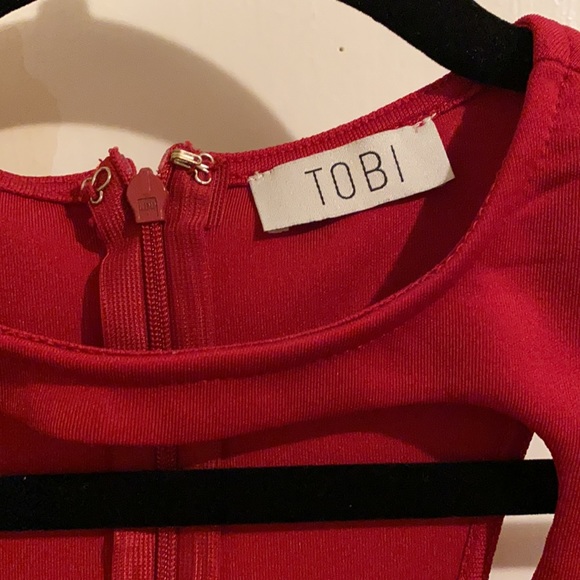 Red mini dress - Picture 2 of 5